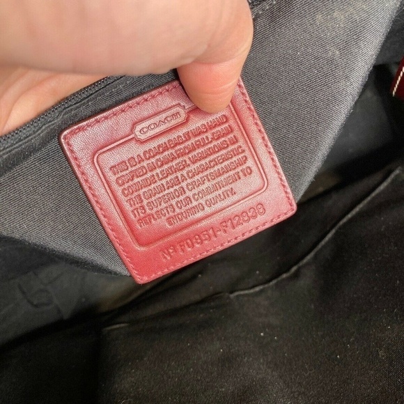 Coach F12838 Burgundy Red Wine Patent Leather Tote - Picture 4 of 8